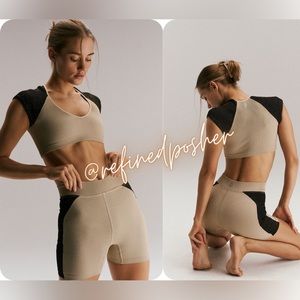 Free People Movement Rise and Shine Set size M/L NEW Champagne Combo